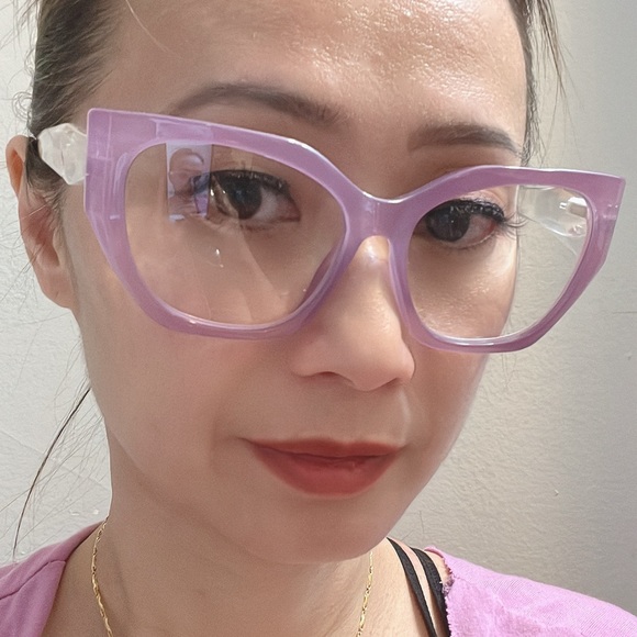 Accessories Oversized Blue Light Cats Eye Glasses In Purple Poshmark